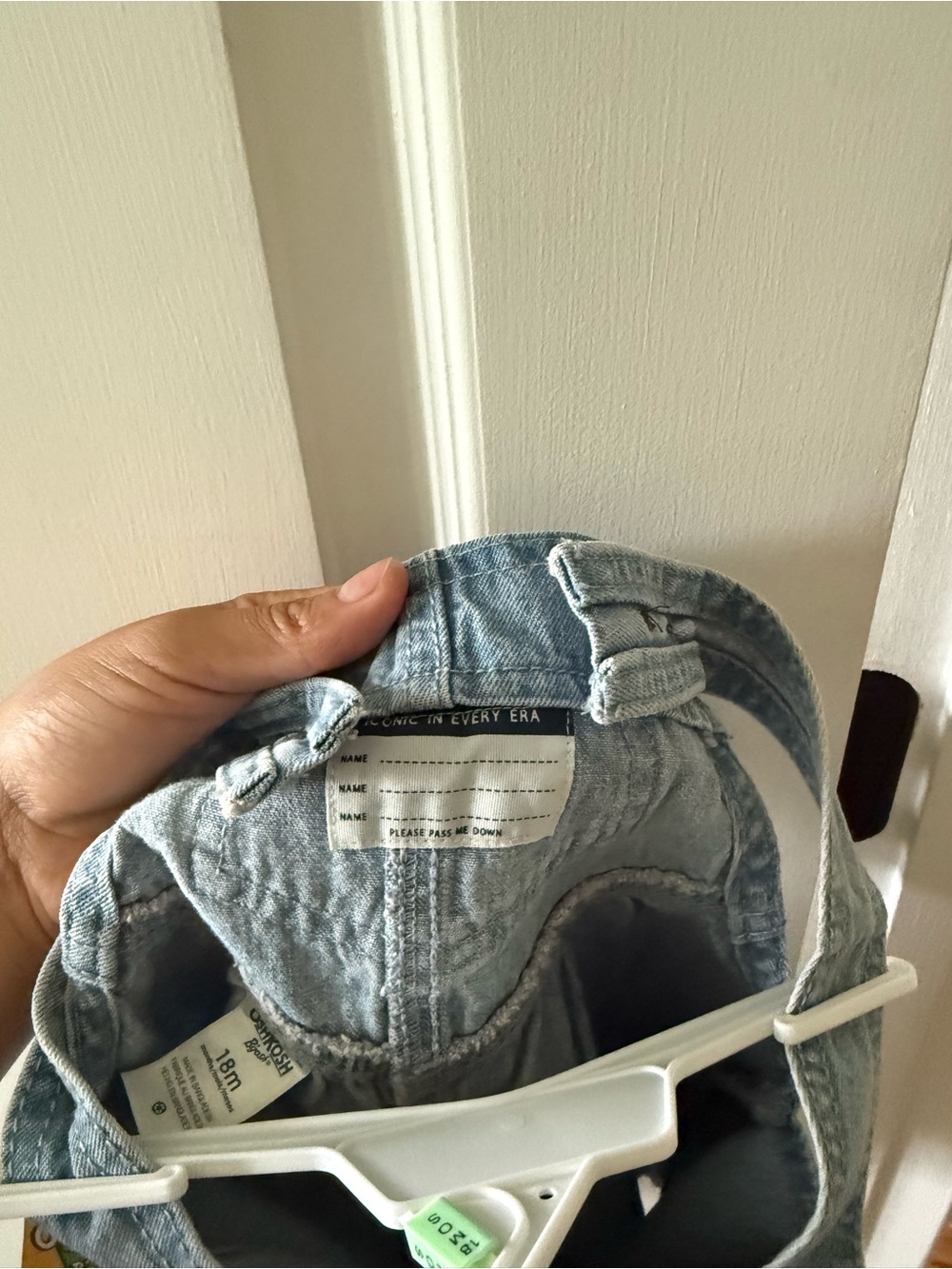 OshKosh B'gosh Light Blue Denim Shortalls with Front Pocket - Picture 7 of 7